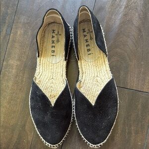 Manebi Black Espadrille Flats
